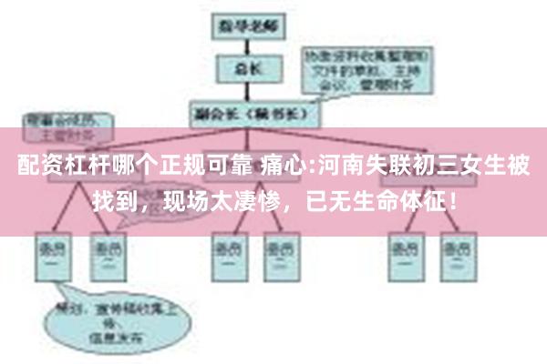 配资杠杆哪个正规可靠 痛心:河南失联初三女生被找到，现场太凄惨，已无生命体征！